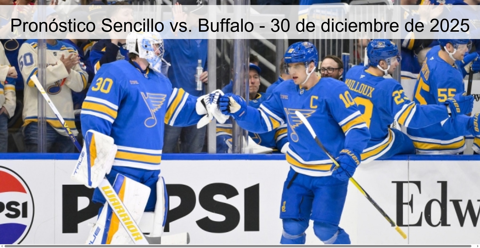 Pronóstico Sencillo vs. Buffalo - 30 de diciembre de 2025