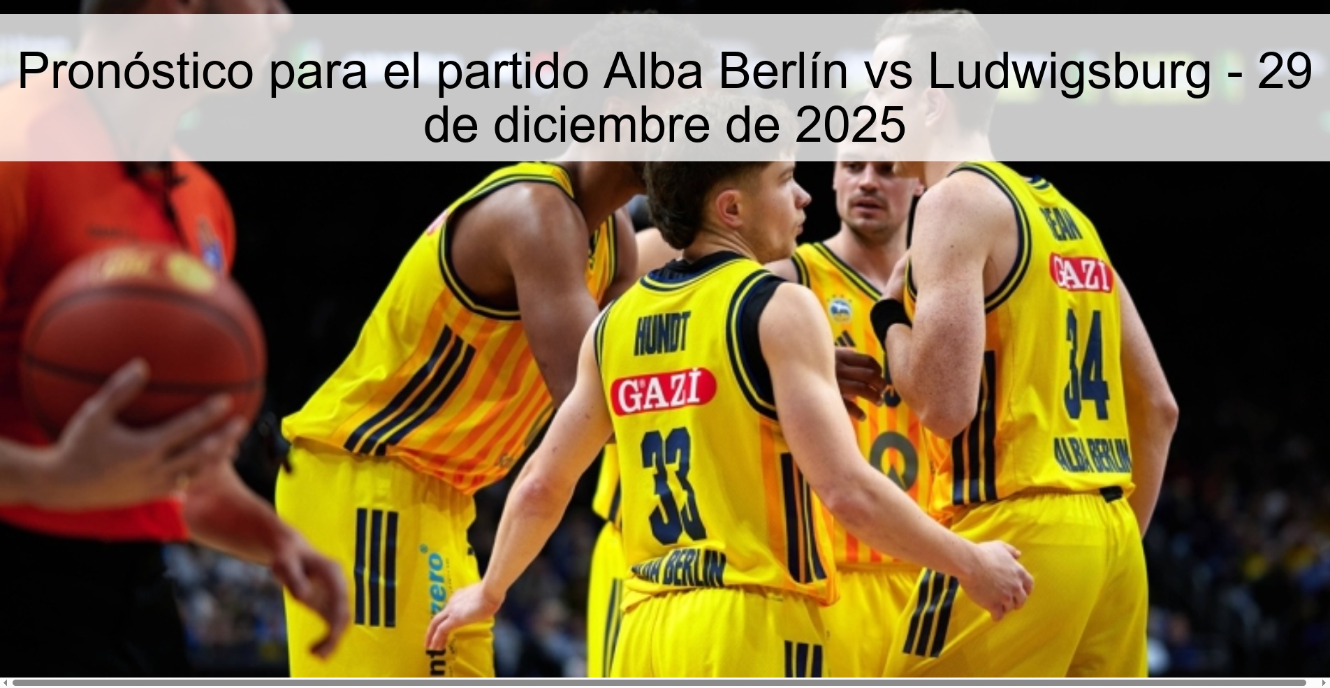 Prediction for the match Alba Berlin vs Ludwigsburg - December 29, 2025
