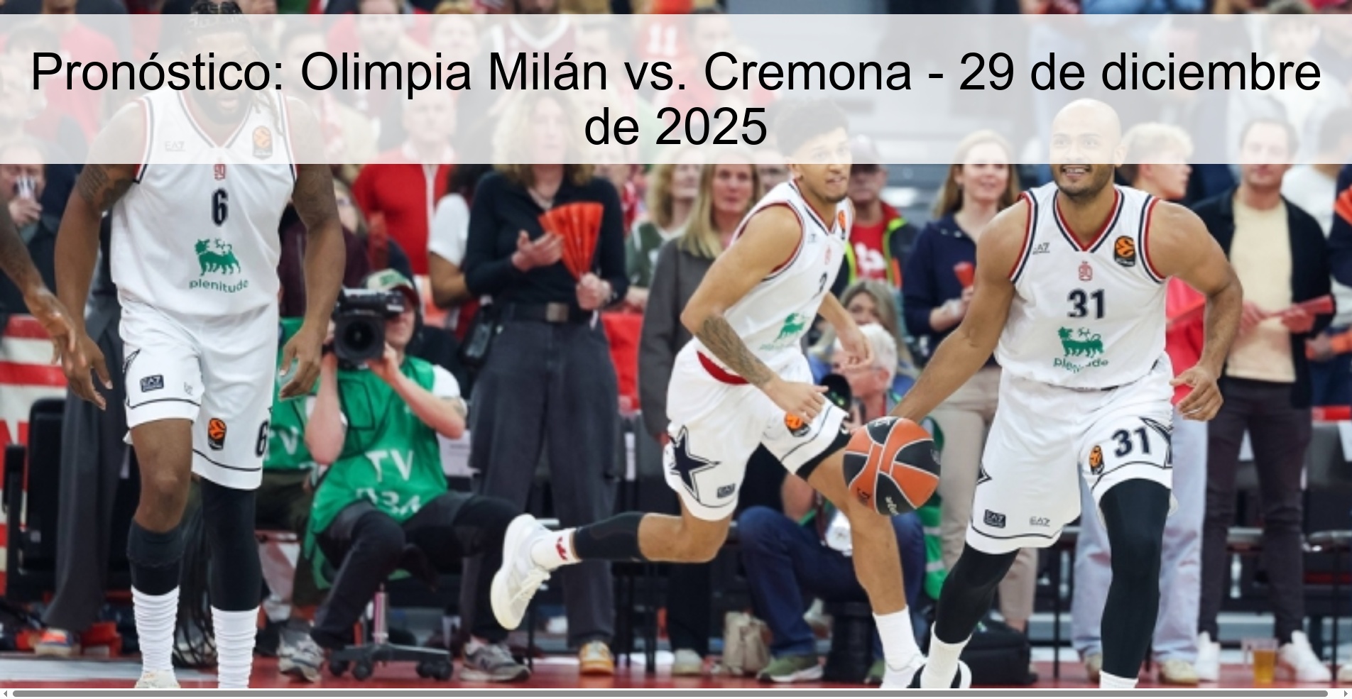 Prediction: Olimpia Milan vs. Cremona - December 29, 2025