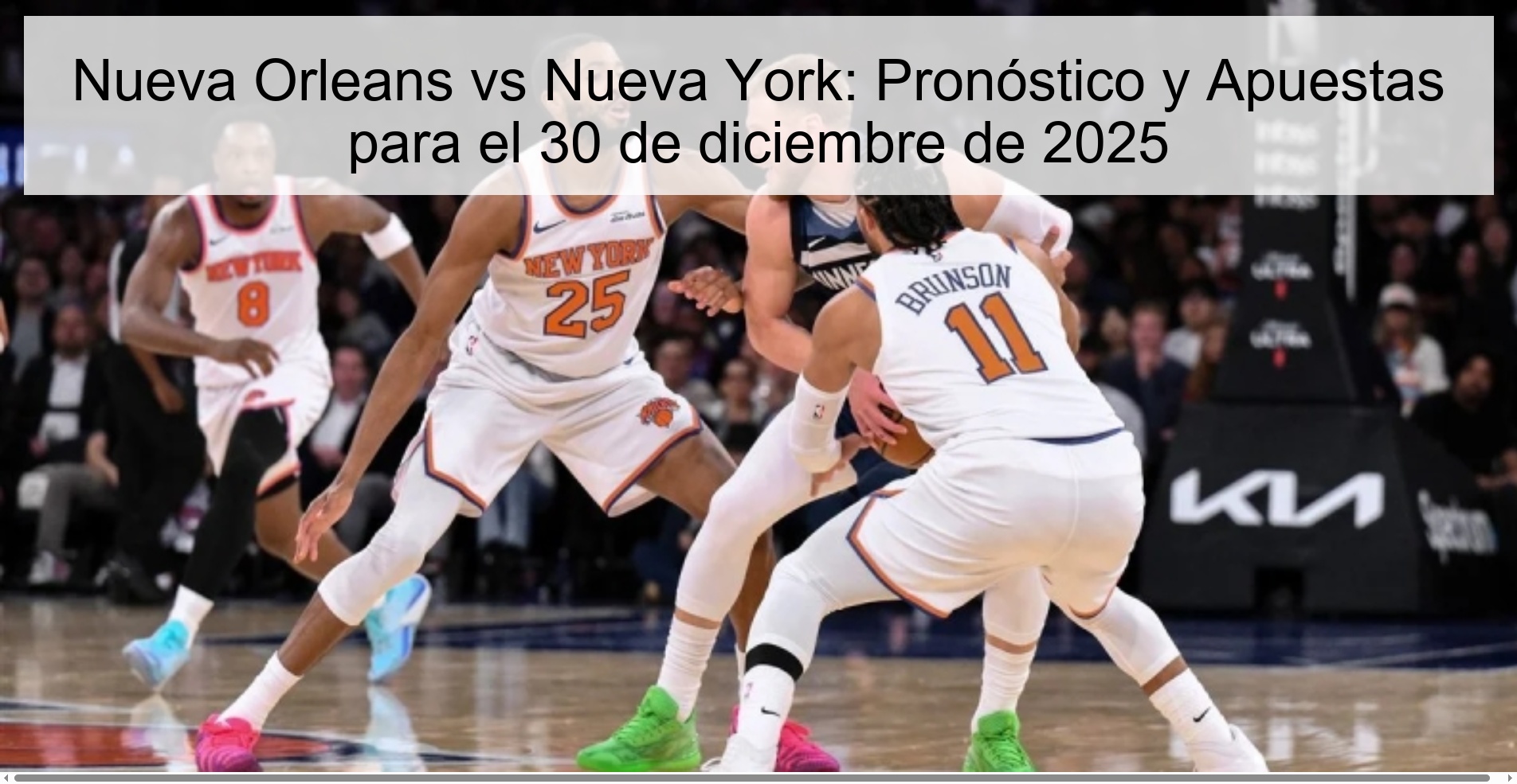 New Orleans vs New York: Prediction and Betting for December 30, 2025