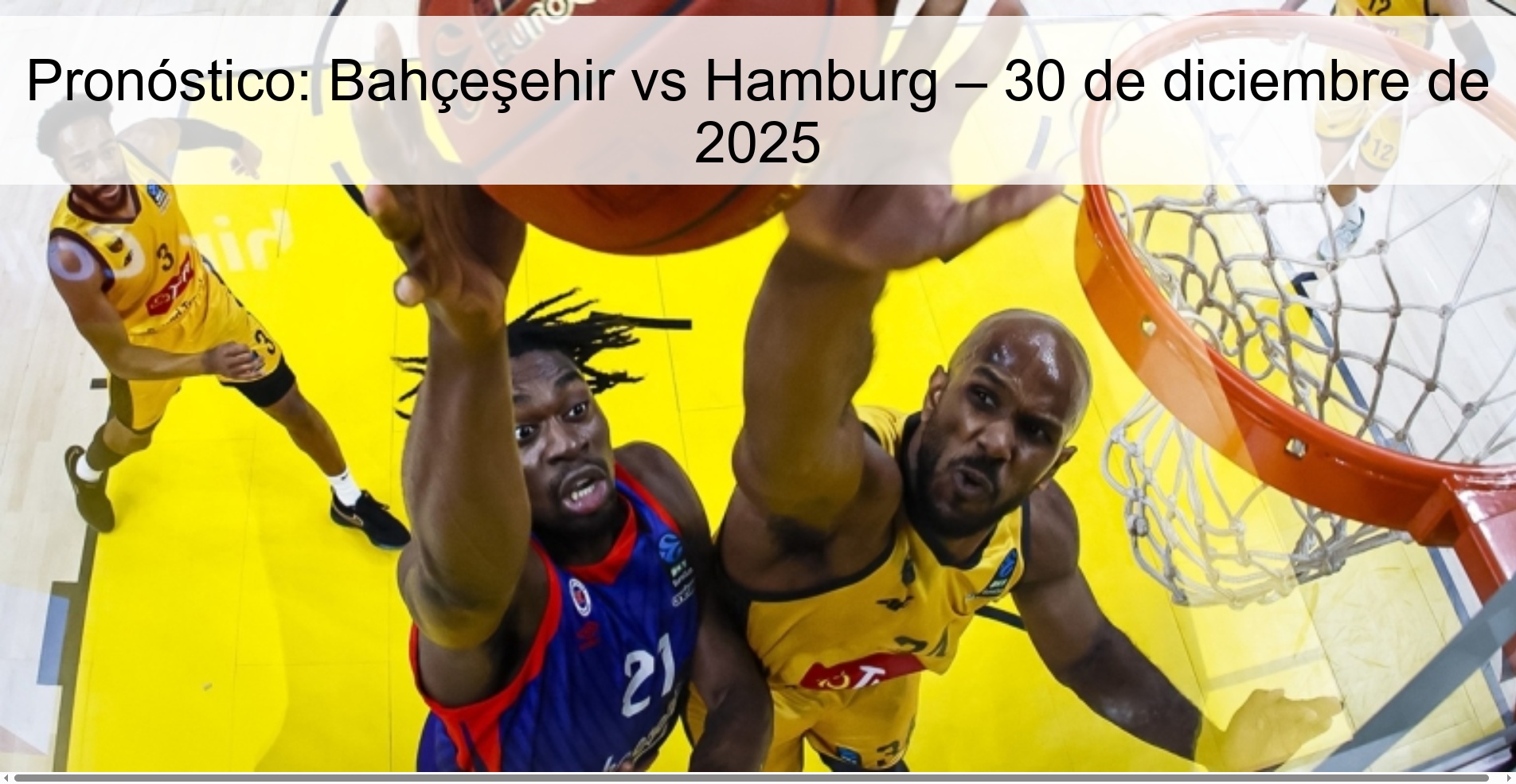 Pronóstico: Bahçeşehir vs Hamburg – 30 de diciembre de 2025