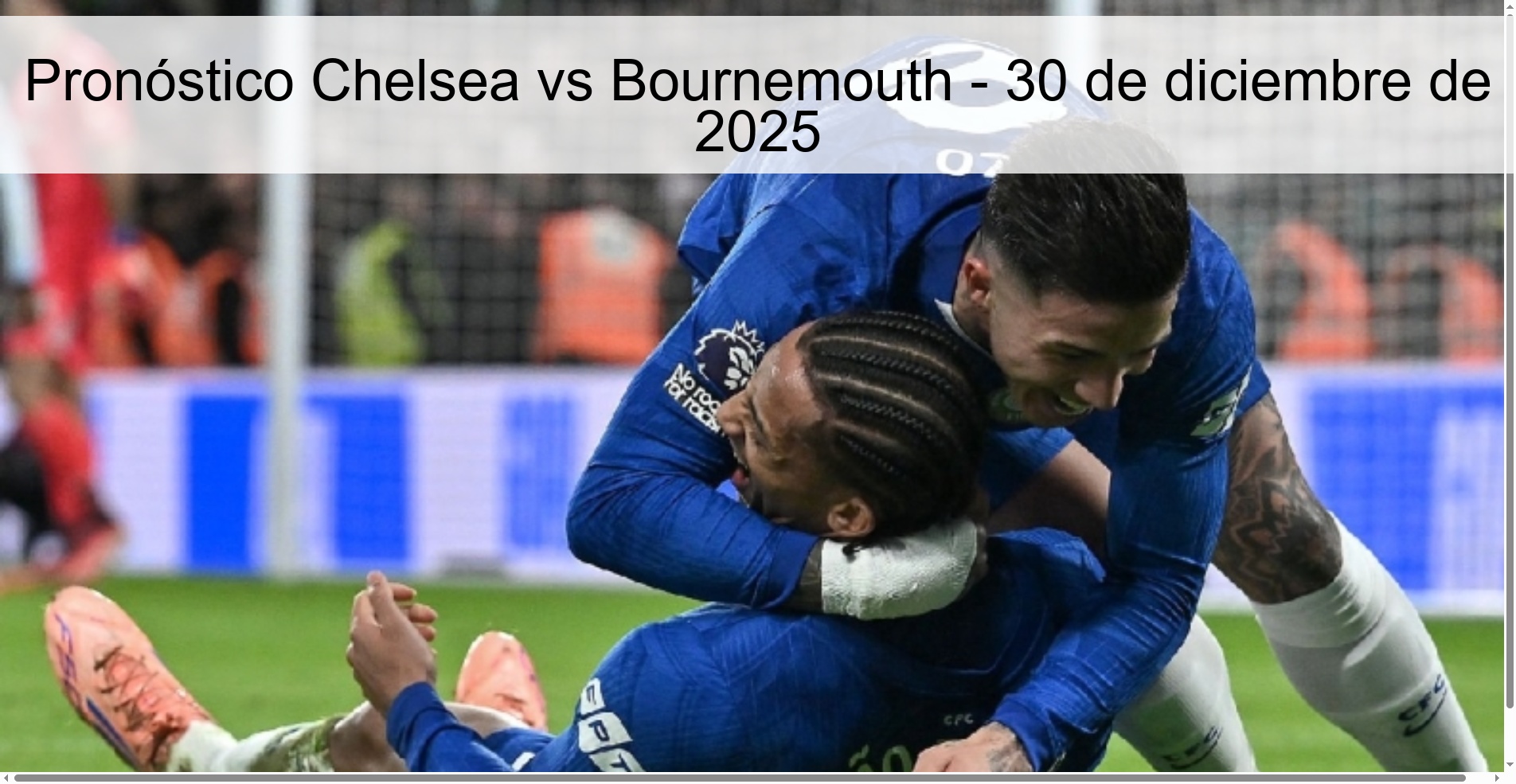 Pronóstico Chelsea vs Bournemouth - 30 de diciembre de 2025