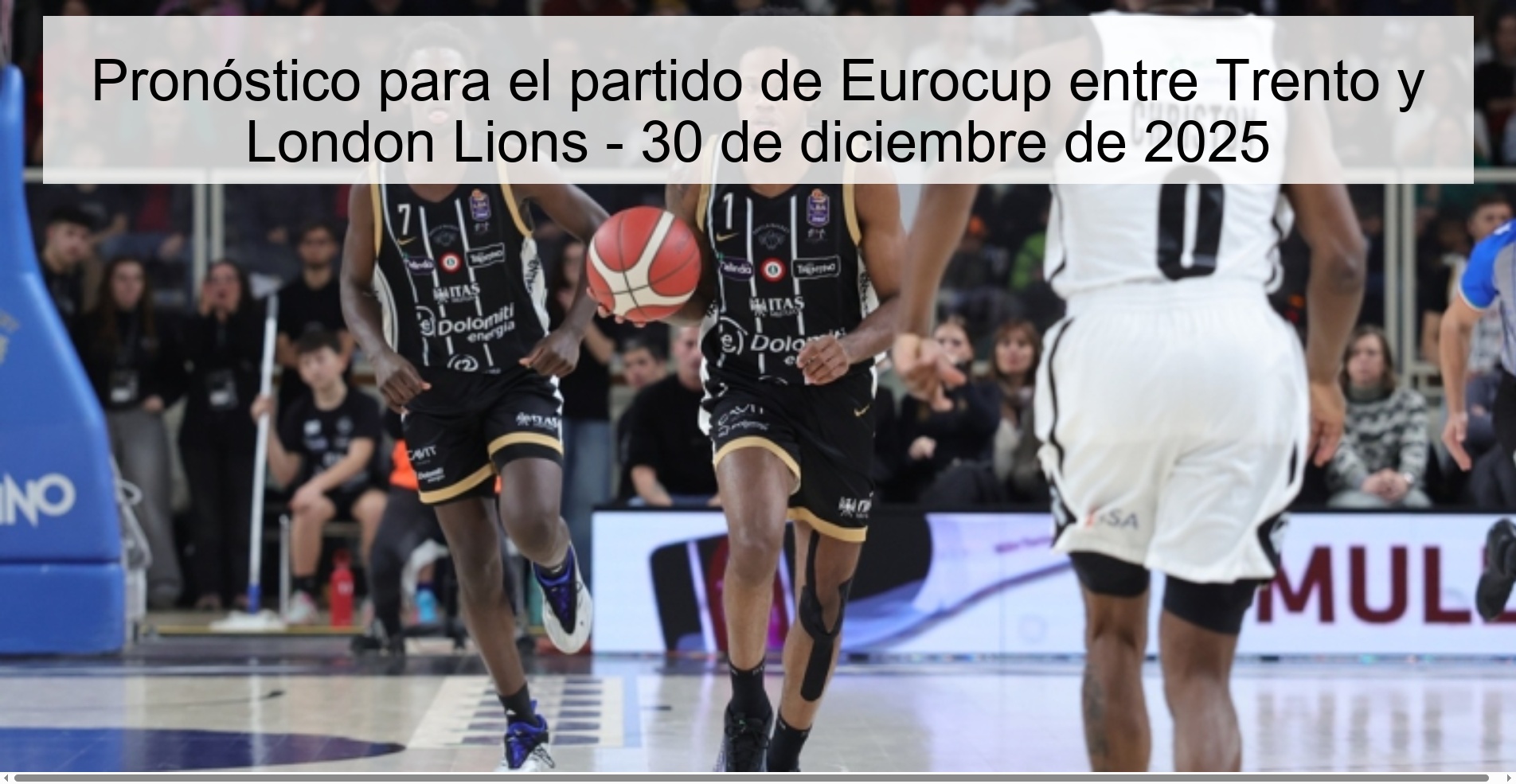 Prediction for the Eurocup match between Trento and London Lions - December 30, 2025
