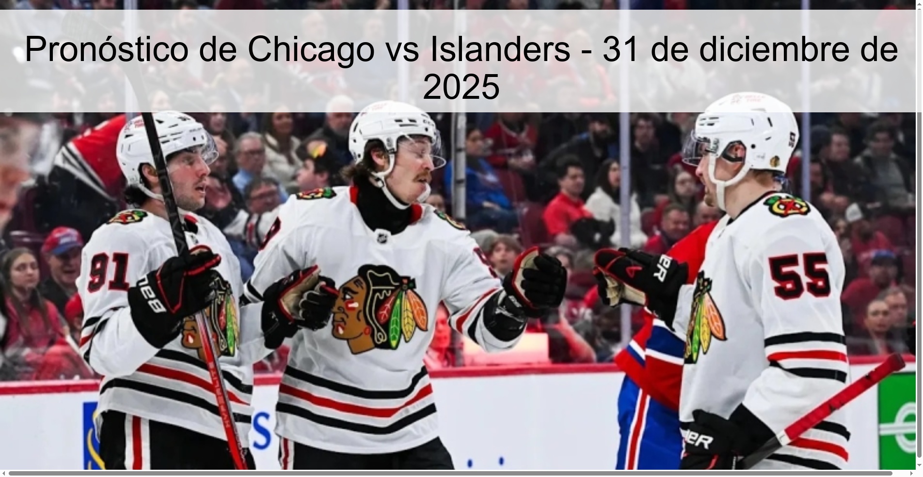 Chicago vs Islanders Prediction – December 31, 2025
