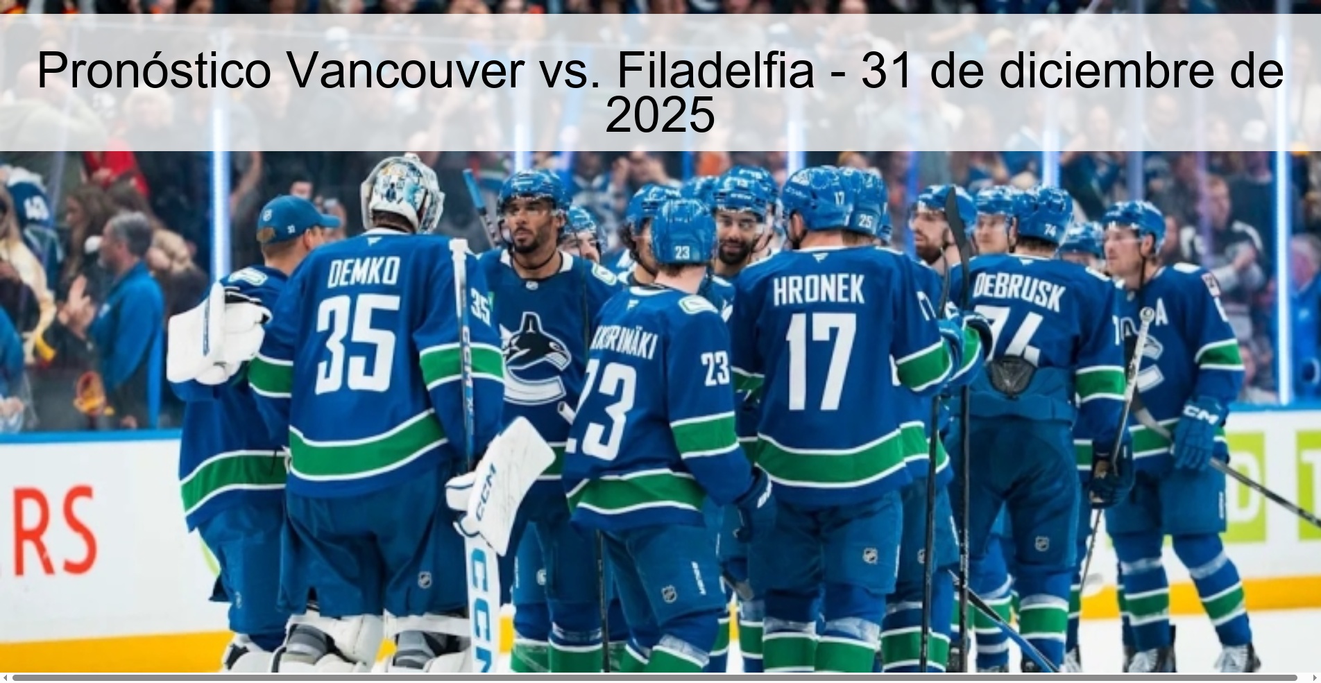 Vancouver vs. Prediction Philadelphia - December 31, 2025