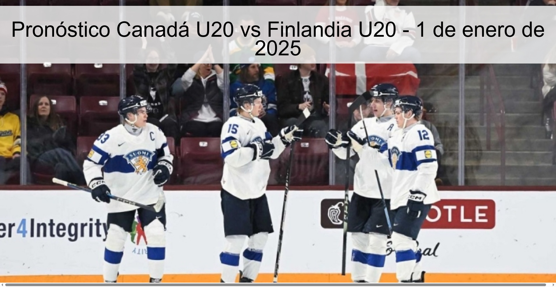 Canada U20 vs Finland U20 Prediction – January 1, 2025