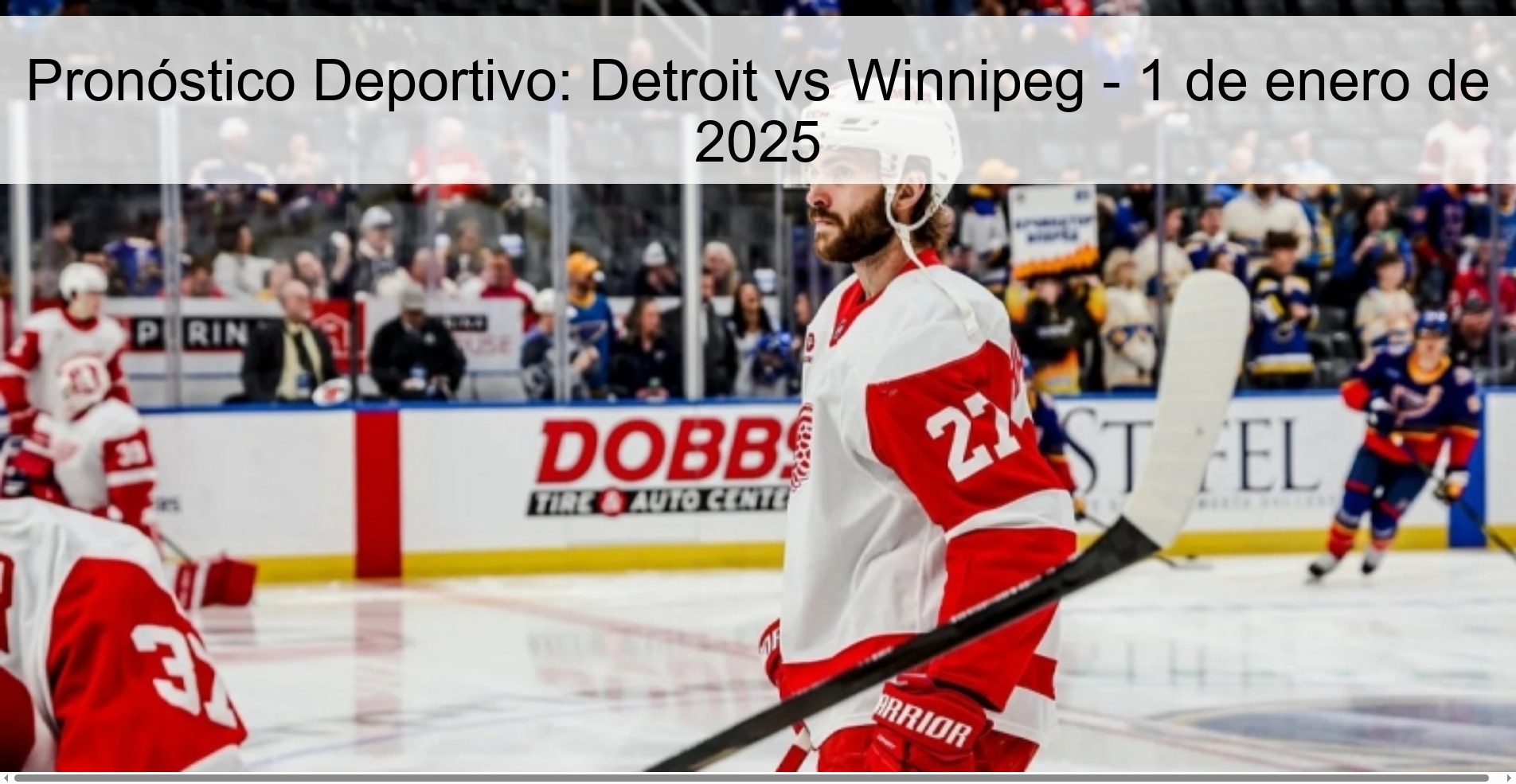Sports Prediction: Detroit vs Winnipeg - January 1, 2025