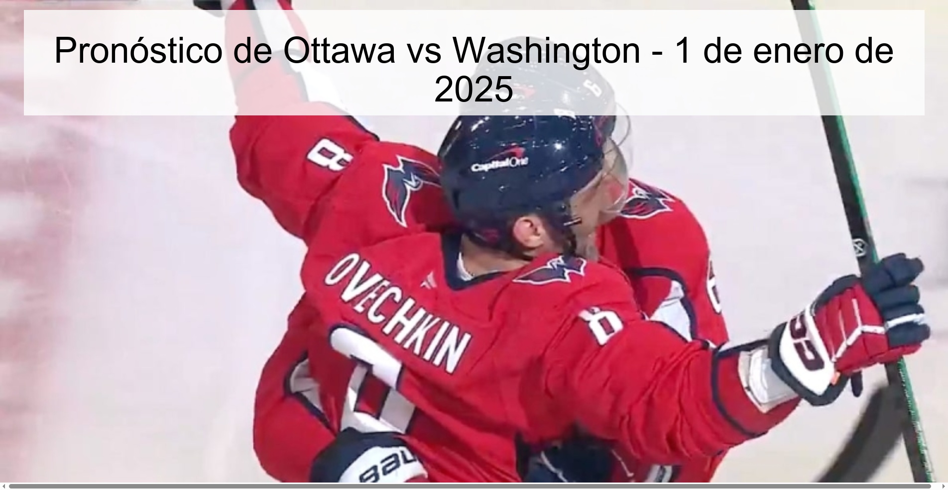 Pronóstico de Ottawa vs Washington - 1 de enero de 2025 Pronóstico de Ottawa vs Washington - 1 de enero de 2025