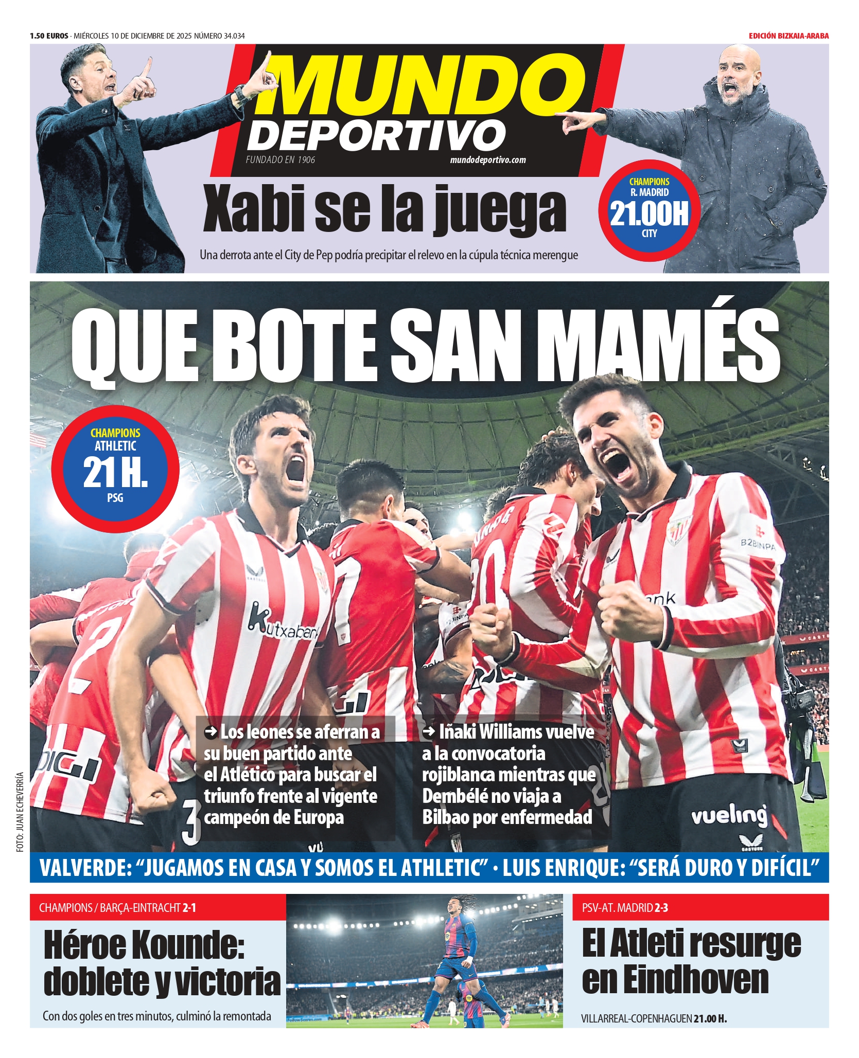 Athletic Bilbao frente al PSG en San Mamés: Champions League, 3 claves y una noche que puede marcar la temporada Athletic Bilbao frente al PSG en San Mamés: Champions League, 3 claves y una noche que puede marcar la temporada