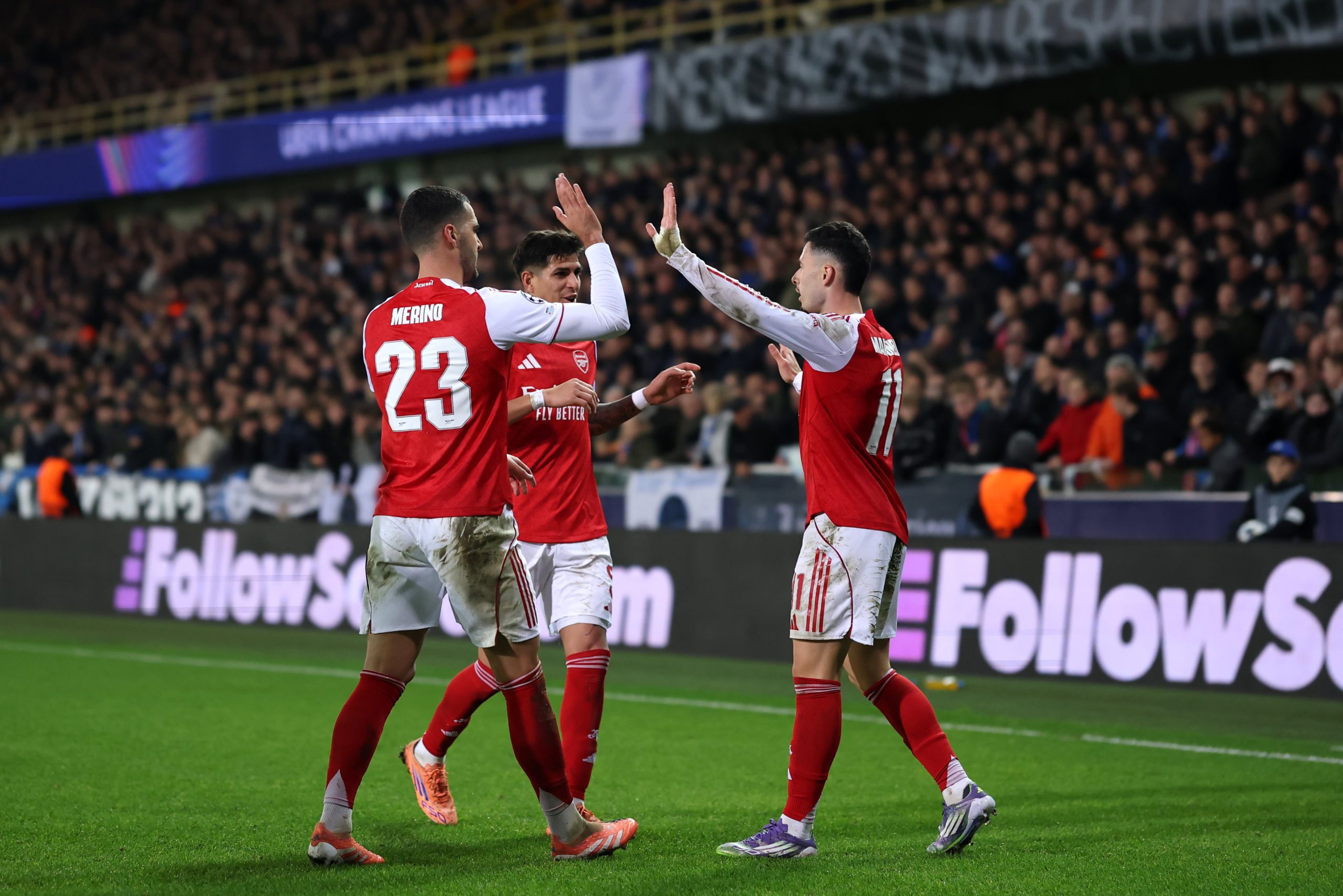 Arsenal Continues Unstoppable in Europe: 3 Goals Against Bruges That Ensure Their Pass to the Round of 16