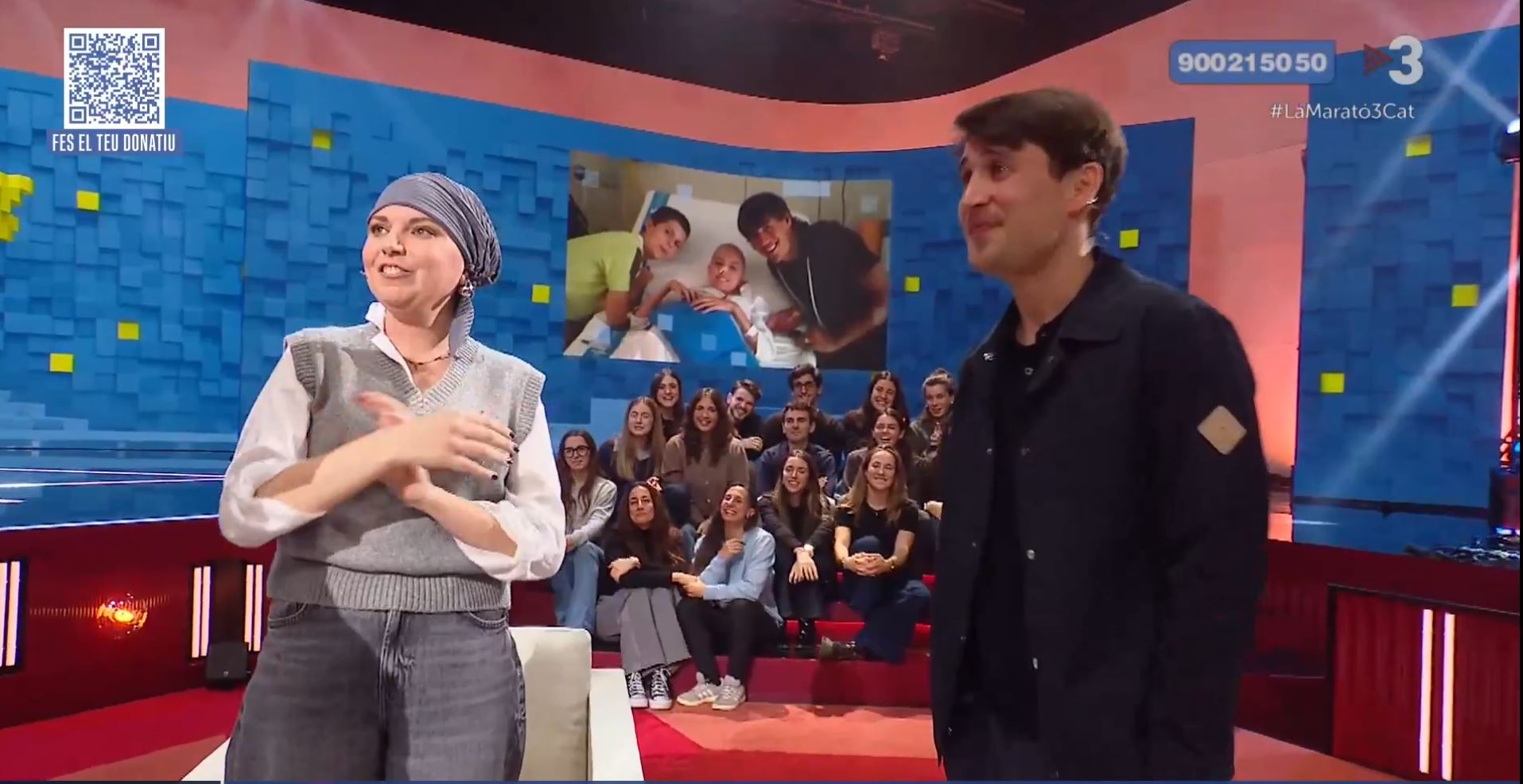 Emotional Reunion at La Marató de 3Cat: Bojan and Olga Relive Hope in the Fight Against Cancer