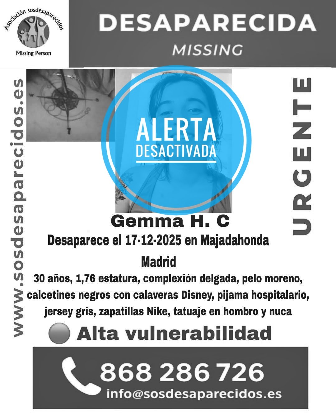 La Esperanza se Renueva: Gemma H.C. es Encontrada Viva Tras su Desaparición en Majadahonda La Esperanza se Renueva: Gemma H.C. es Encontrada Viva Tras su Desaparición en Majadahonda