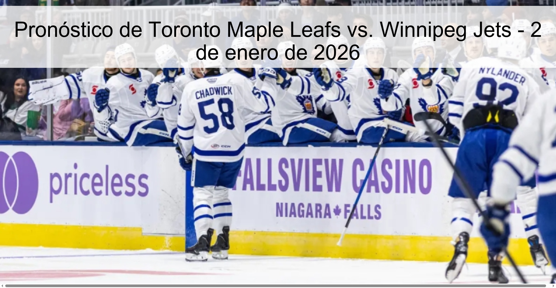 Pronóstico de Toronto Maple Leafs vs. Winnipeg Jets - 2 de enero de 2026