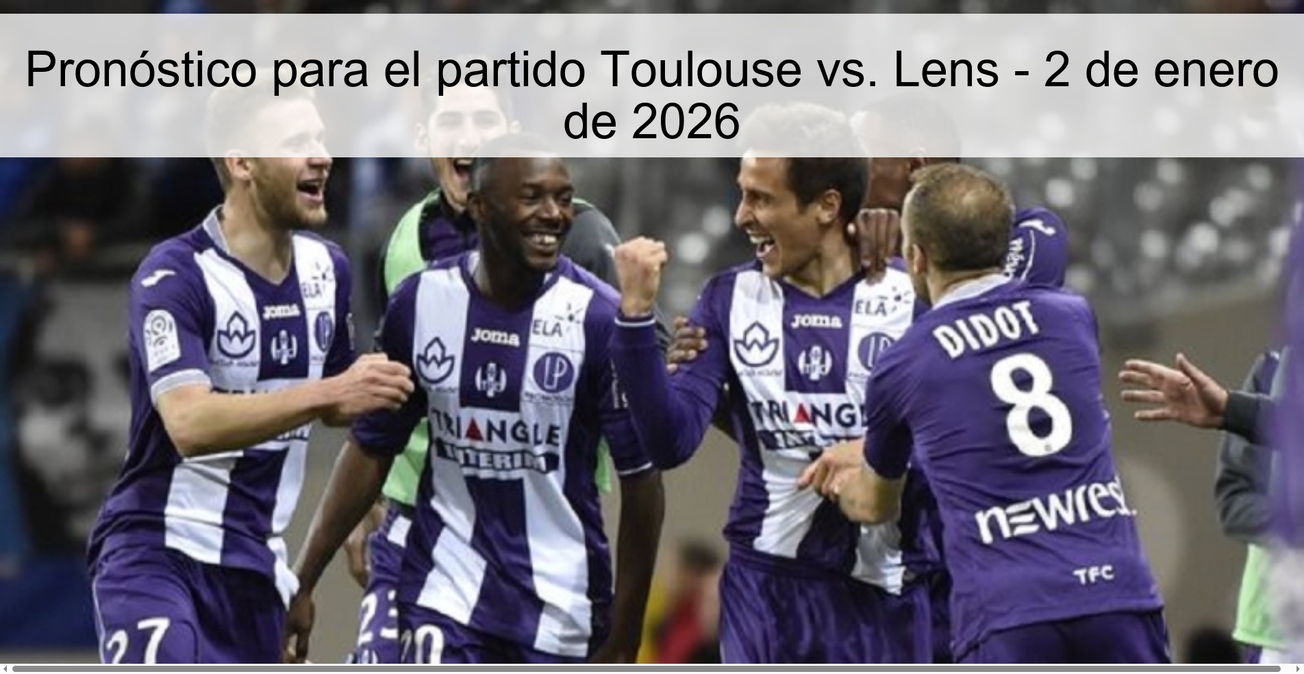 Pronóstico para el partido Toulouse vs. Lens - 2 de enero de 2026