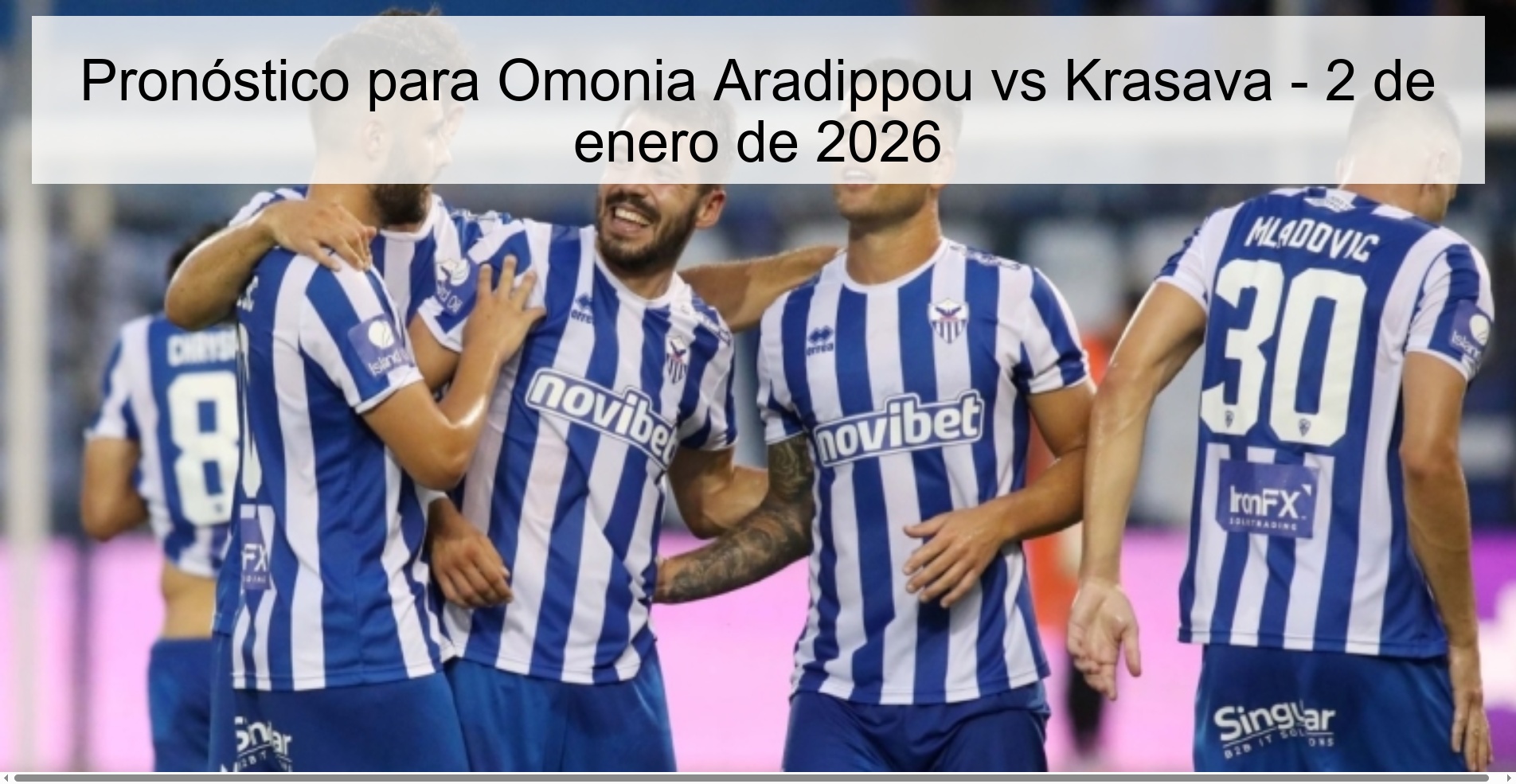 Prediction for Omonia Aradippou vs Krasava – January 2, 2026