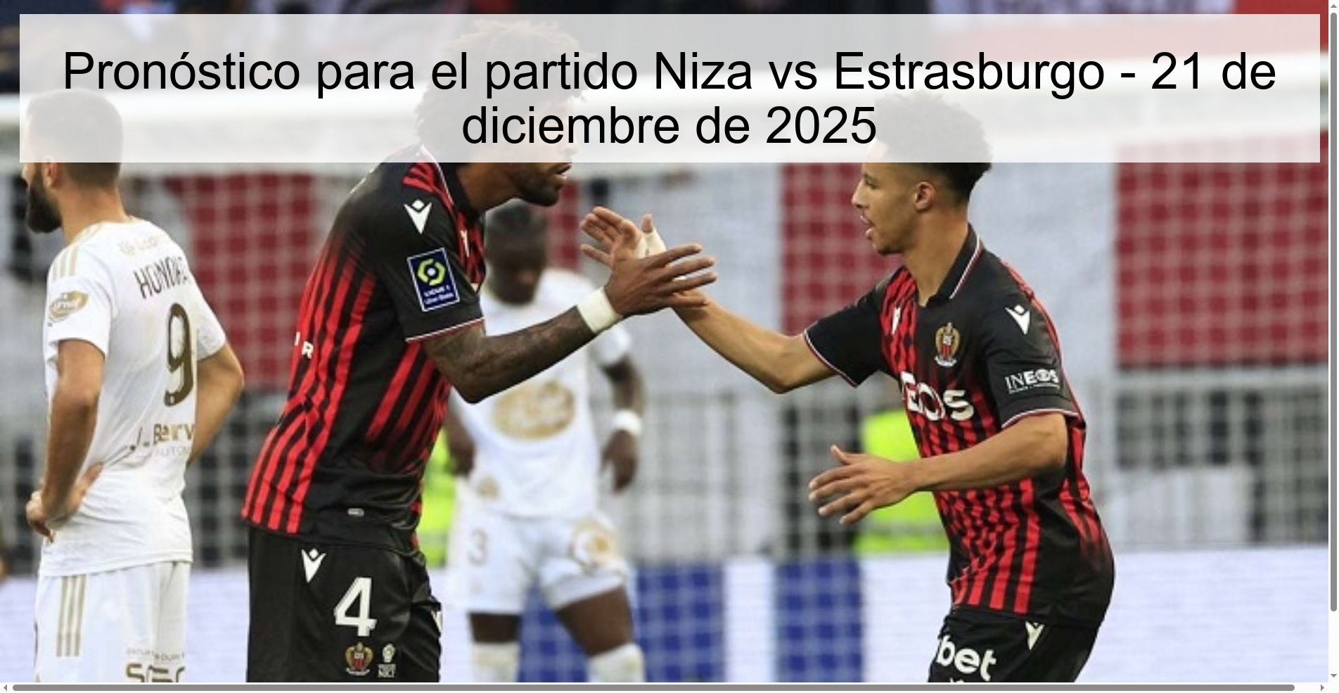 Prediction for the match Nice vs Strasbourg - December 21, 2025