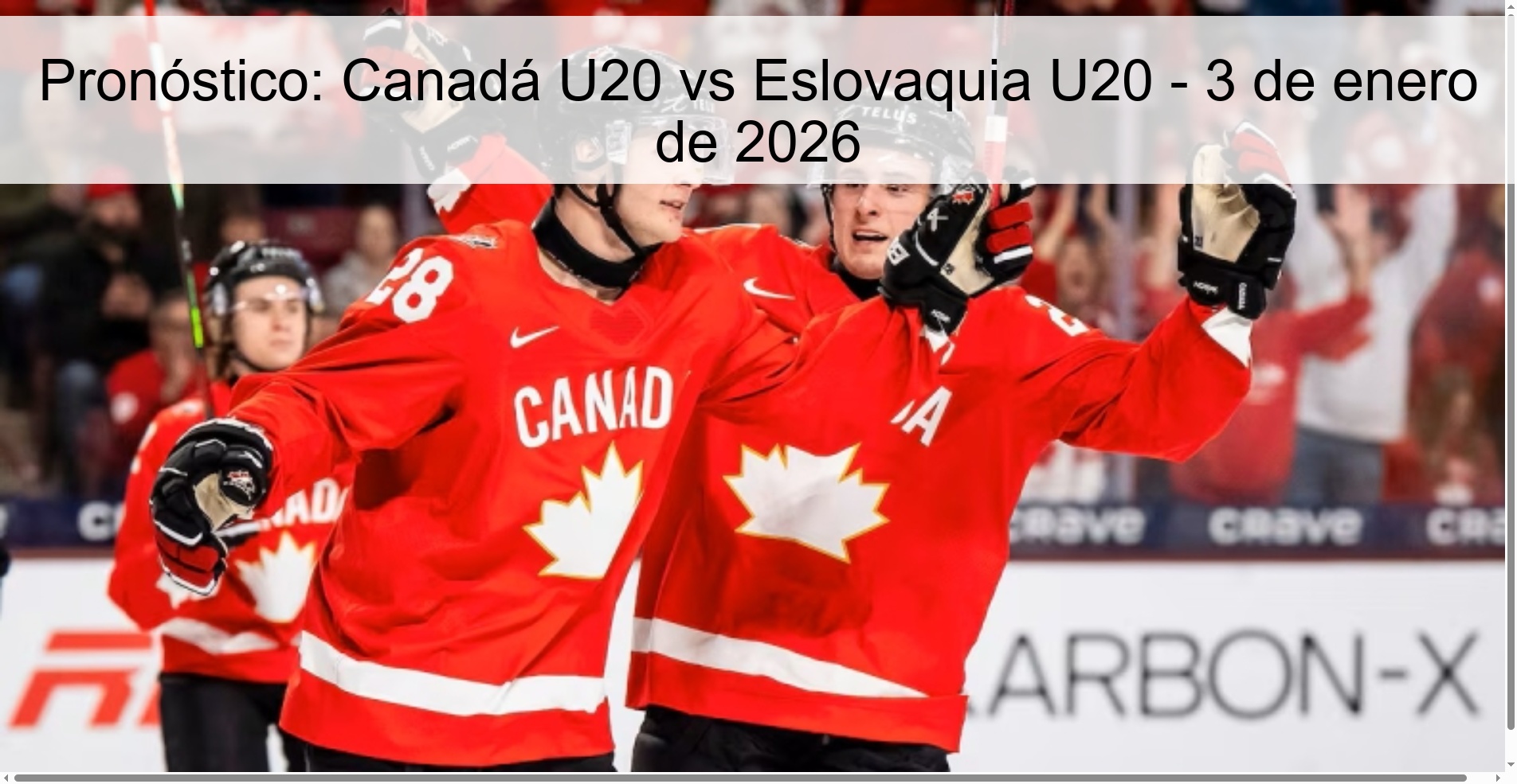Prediction: Canada U20 vs Slovakia U20 – January 3, 2026