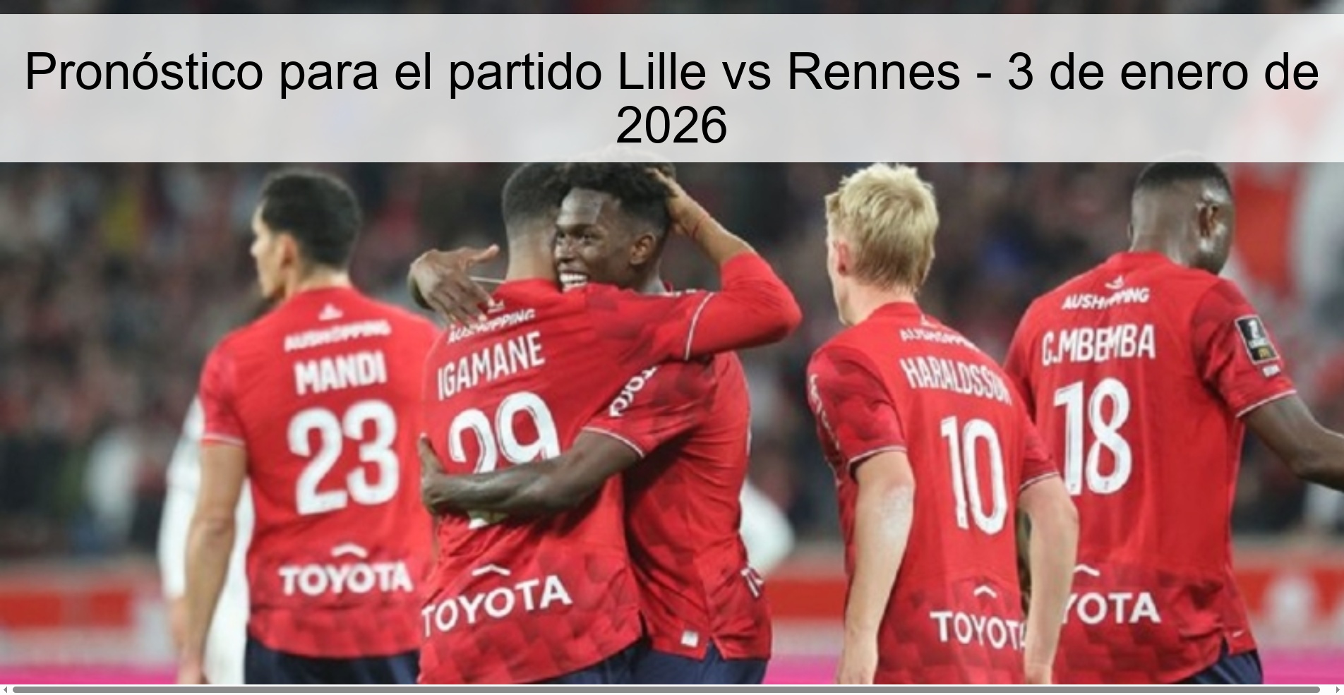 Prediction for the match Lille vs Rennes - January 3, 2026