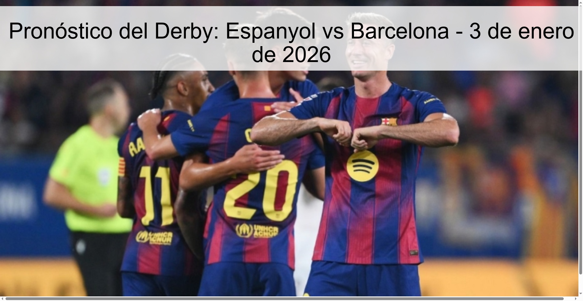 Pronóstico del Derby: Espanyol vs Barcelona - 3 de enero de 2026
