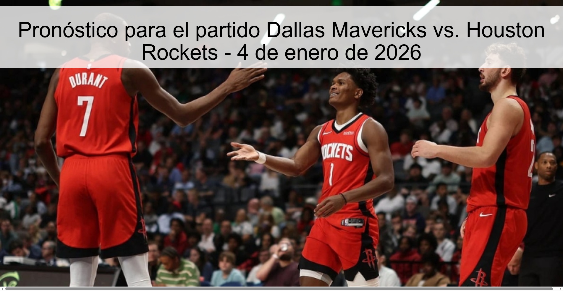 Prediction for the game Dallas Mavericks vs. Houston Rockets - January 4, 2026 Prediction for the game Dallas Mavericks vs. Houston Rockets - January 4, 2026