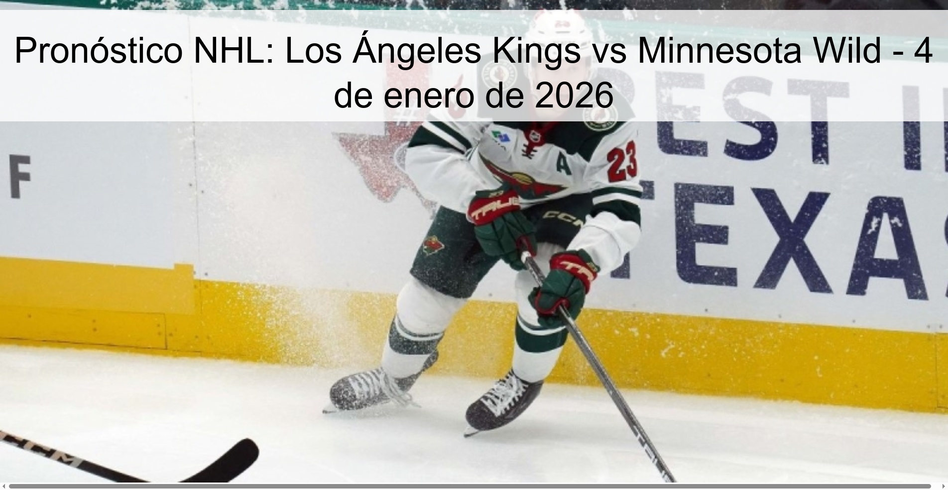 NHL Prediction: Los Angeles Kings vs Minnesota Wild – January 4, 2026