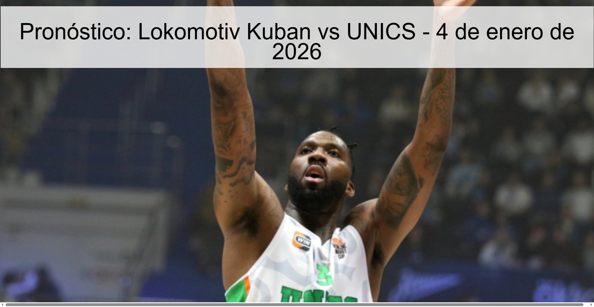 Prediction: Lokomotiv Kuban vs UNICS – January 4, 2026