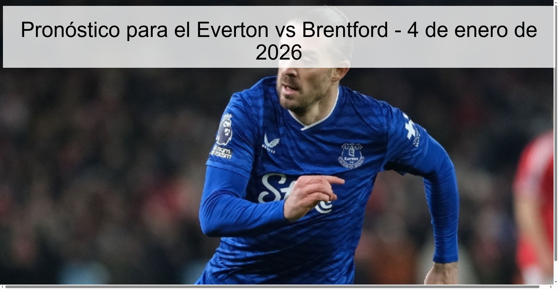 Everton vs Brentford Prediction – January 4, 2026