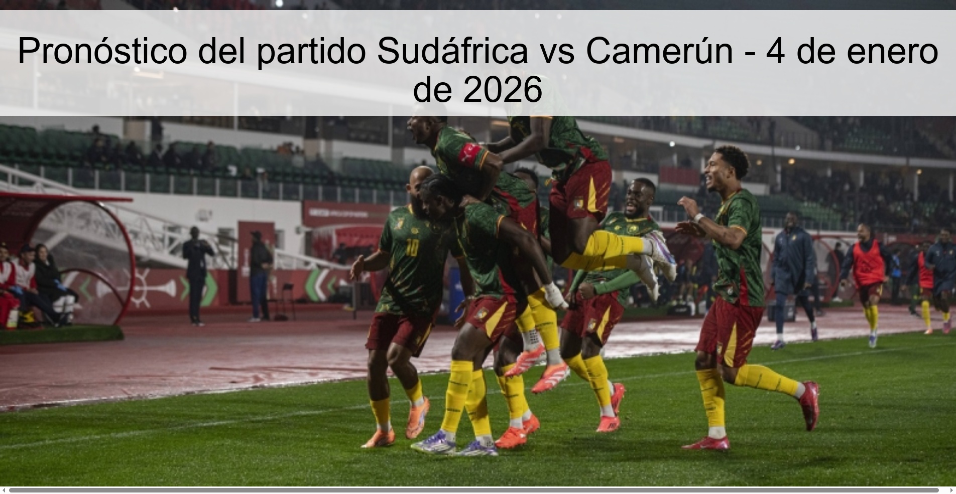 South Africa vs Cameroon Prediction – January 4, 2026
