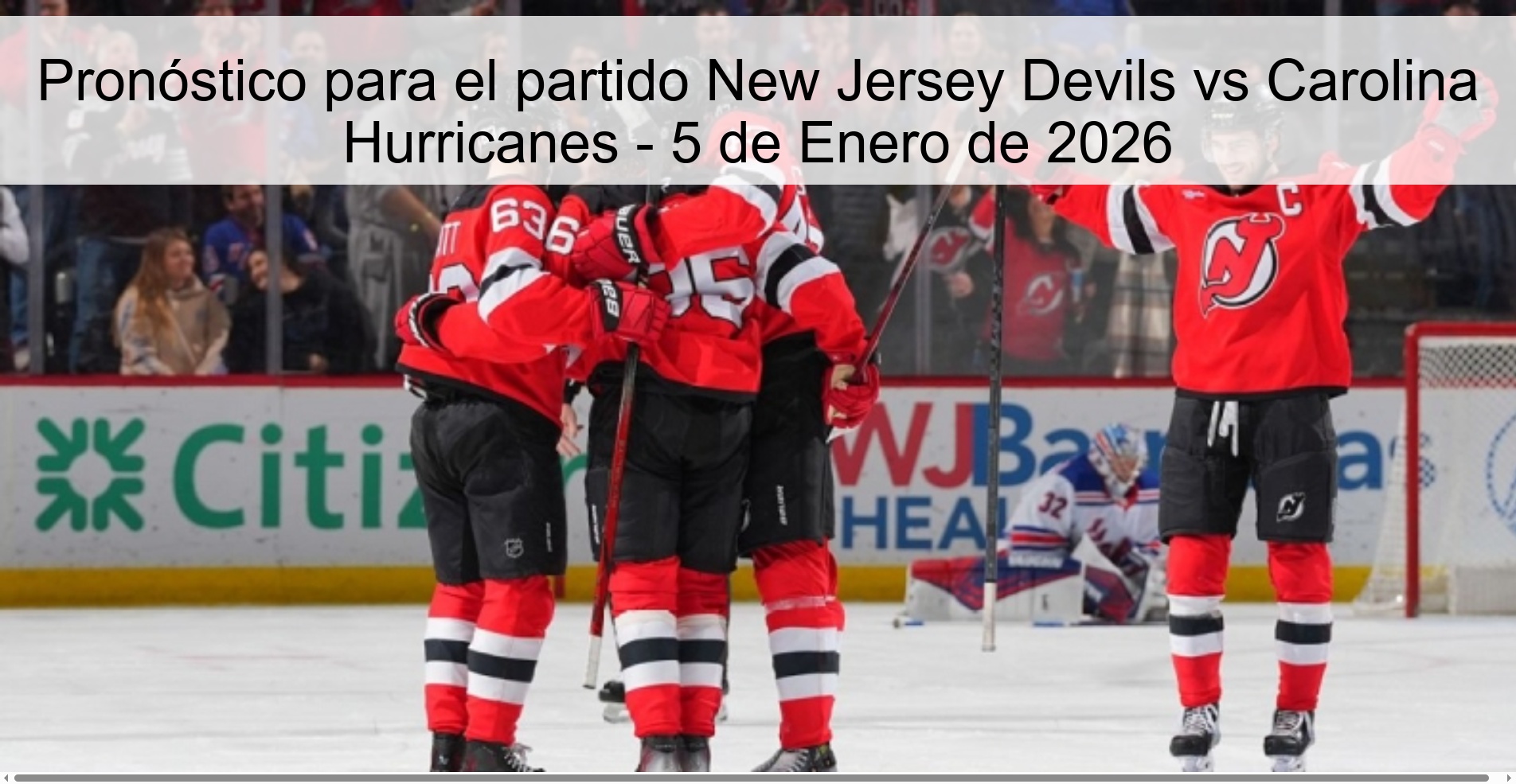 Prediction for the match New Jersey Devils vs Carolina Hurricanes - January 5, 2026