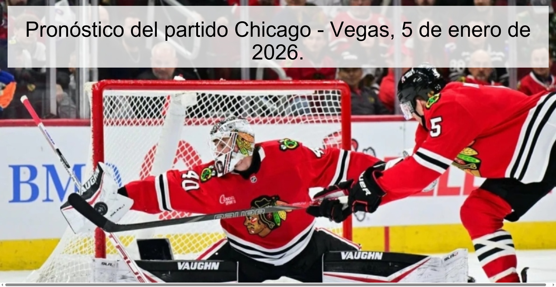 Chicago - Vegas match prediction, January 5, 2026.