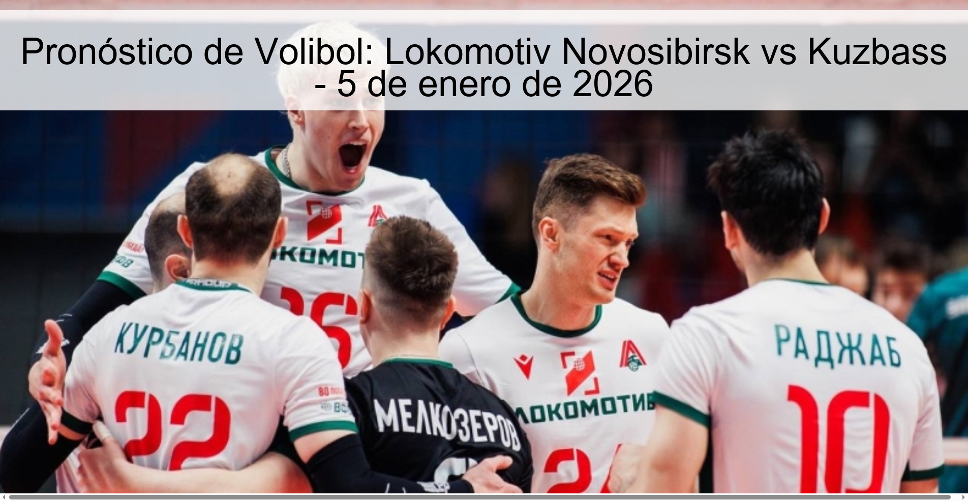 Pronóstico de Volibol: Lokomotiv Novosibirsk vs Kuzbass - 5 de enero de 2026