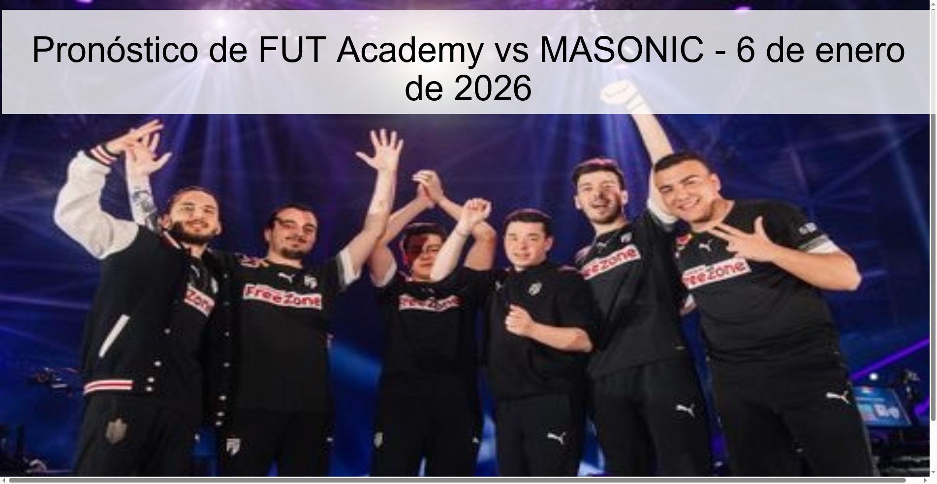 FUT Academy vs MASONIC Prediction – January 6, 2026