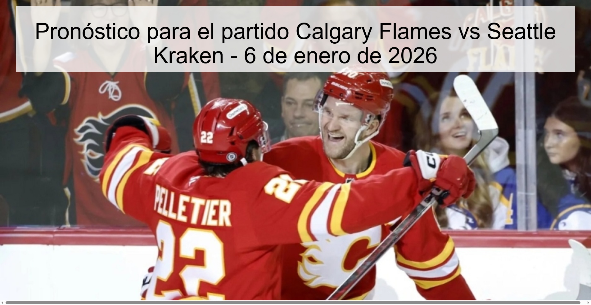Pronóstico para el partido Calgary Flames vs Seattle Kraken - 6 de enero de 2026
