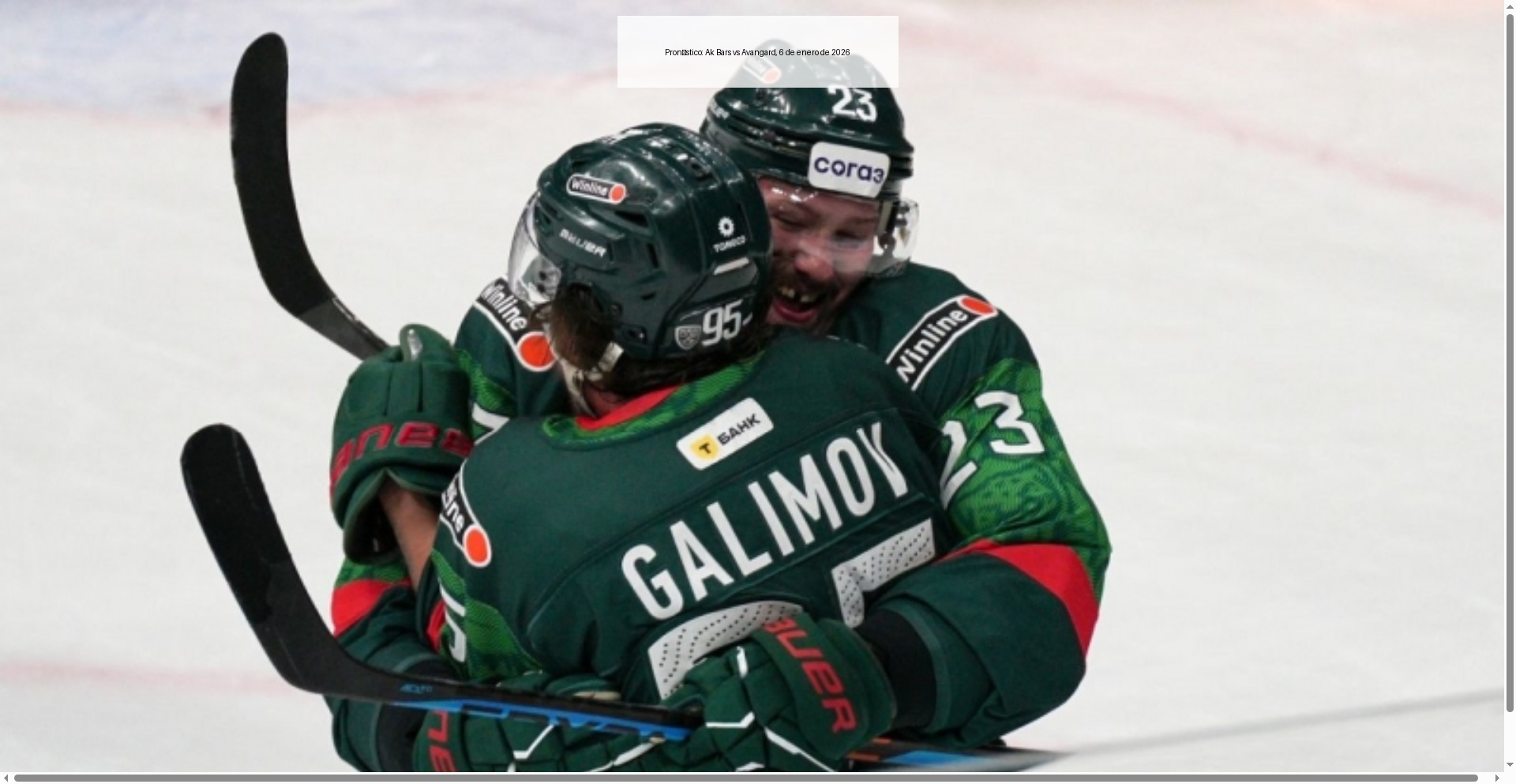 Prediction: Ak Bars vs Avangard, January 6, 2026
