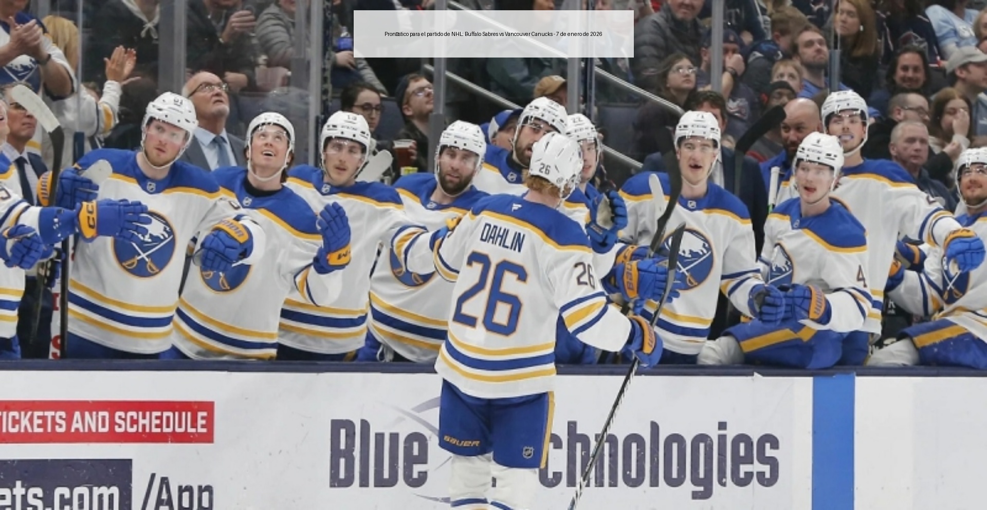 Pronóstico para el partido de NHL: Buffalo Sabres vs Vancouver Canucks - 7 de enero de 2026