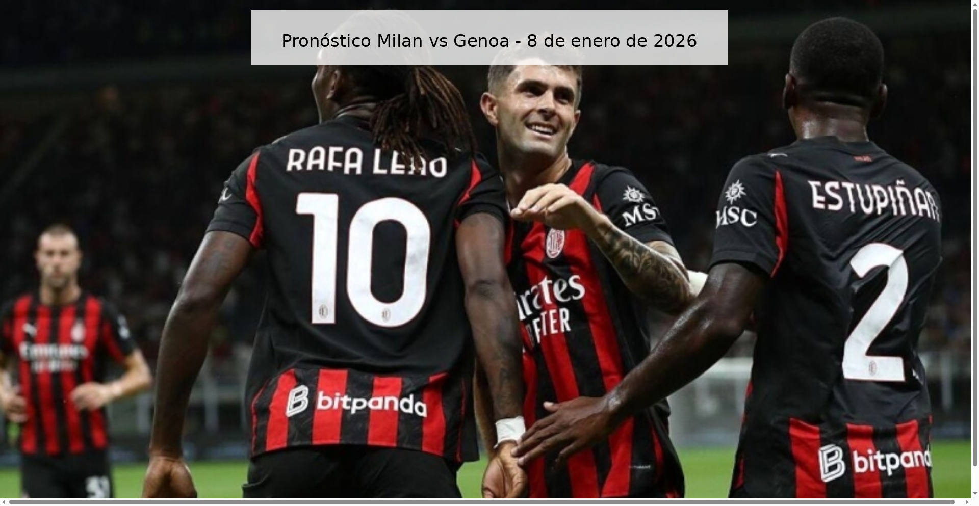 Pronóstico Milan vs Genoa - 8 de enero de 2026