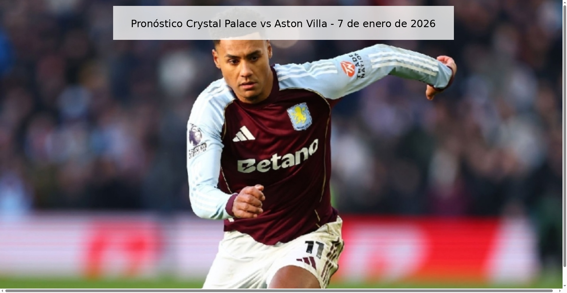 Crystal Palace vs Aston Villa Prediction – January 7, 2026
