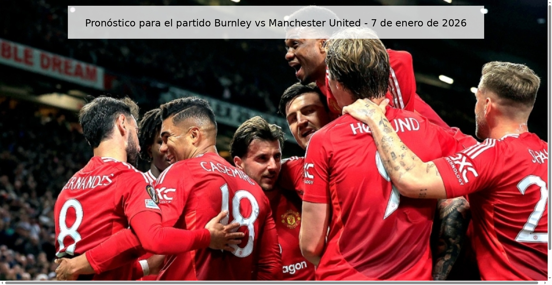 Prediction for the Burnley vs Manchester United match - January 7, 2026