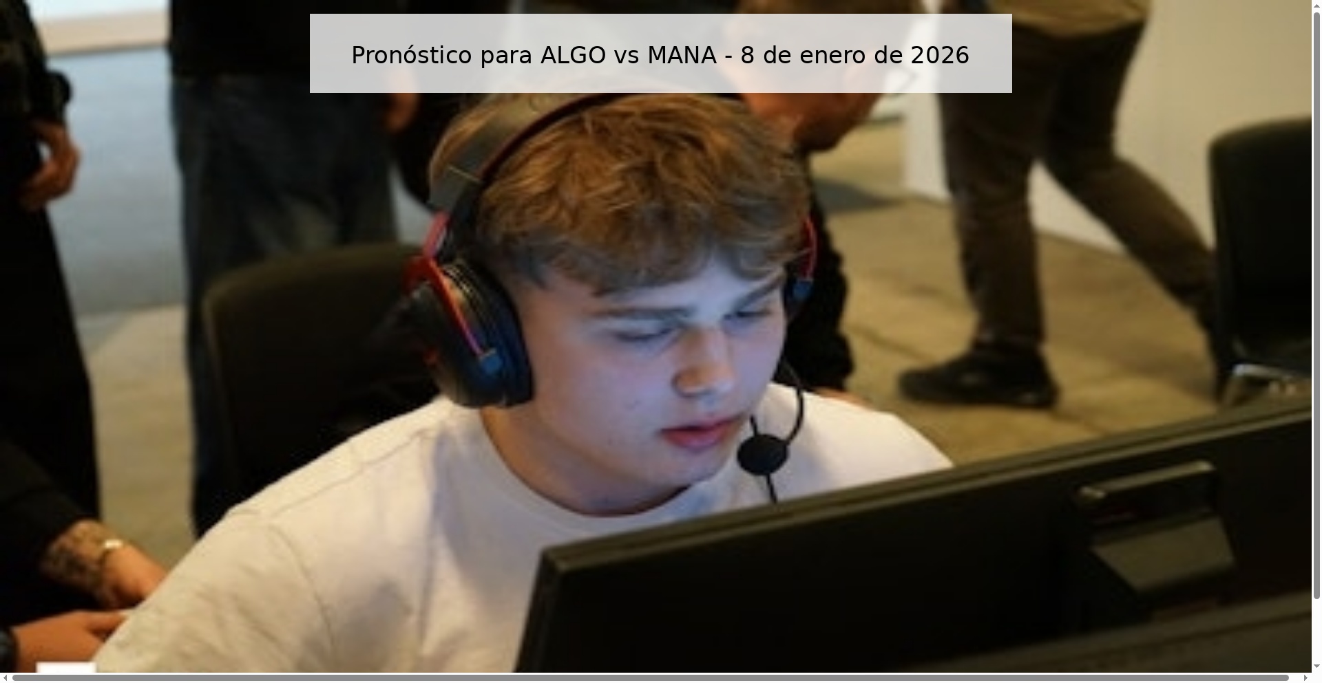 Pronóstico para ALGO vs MANA - 8 de enero de 2026