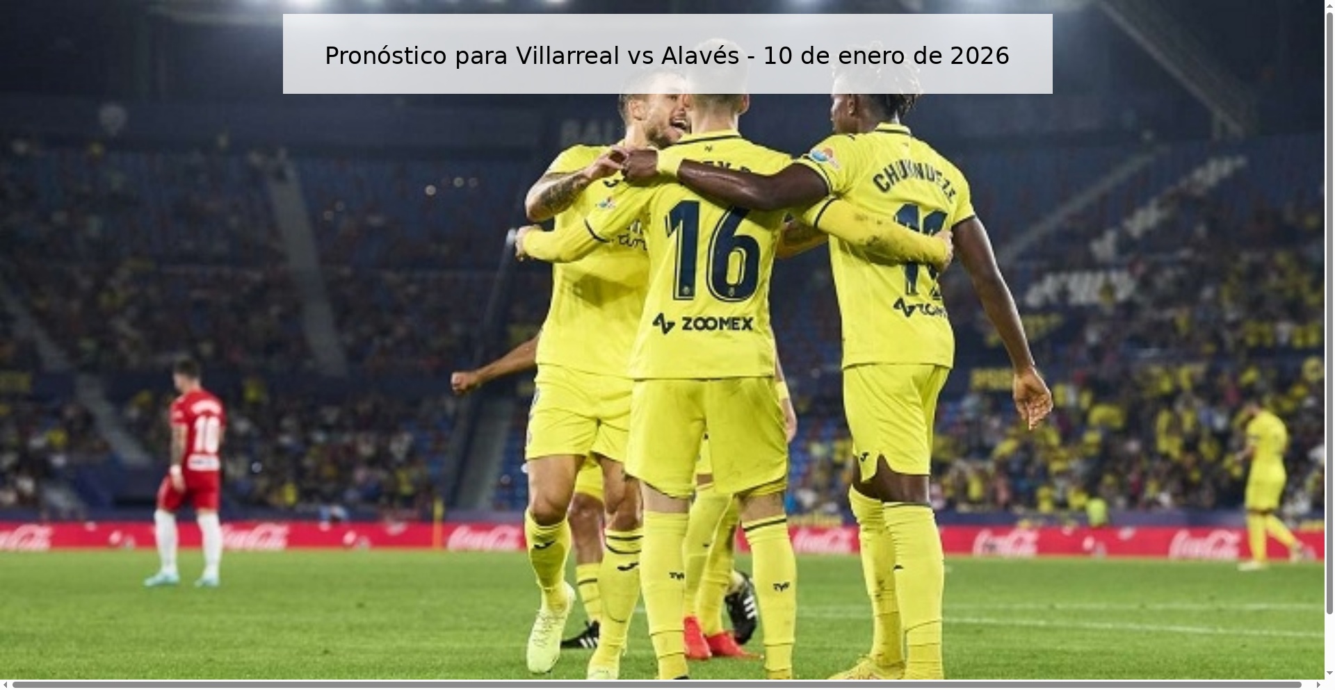 Prediction for Villarreal vs Alavés - January 10, 2026