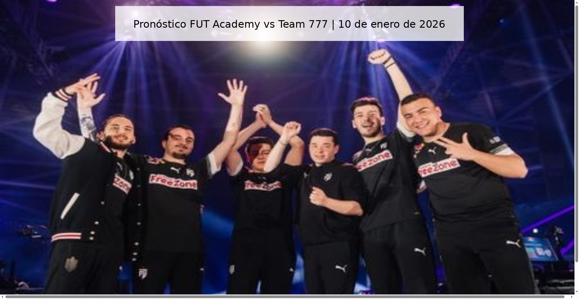 FUT Academy vs Team 777 Prediction | January 10, 2026 FUT Academy vs Team 777 Prediction | January 10, 2026