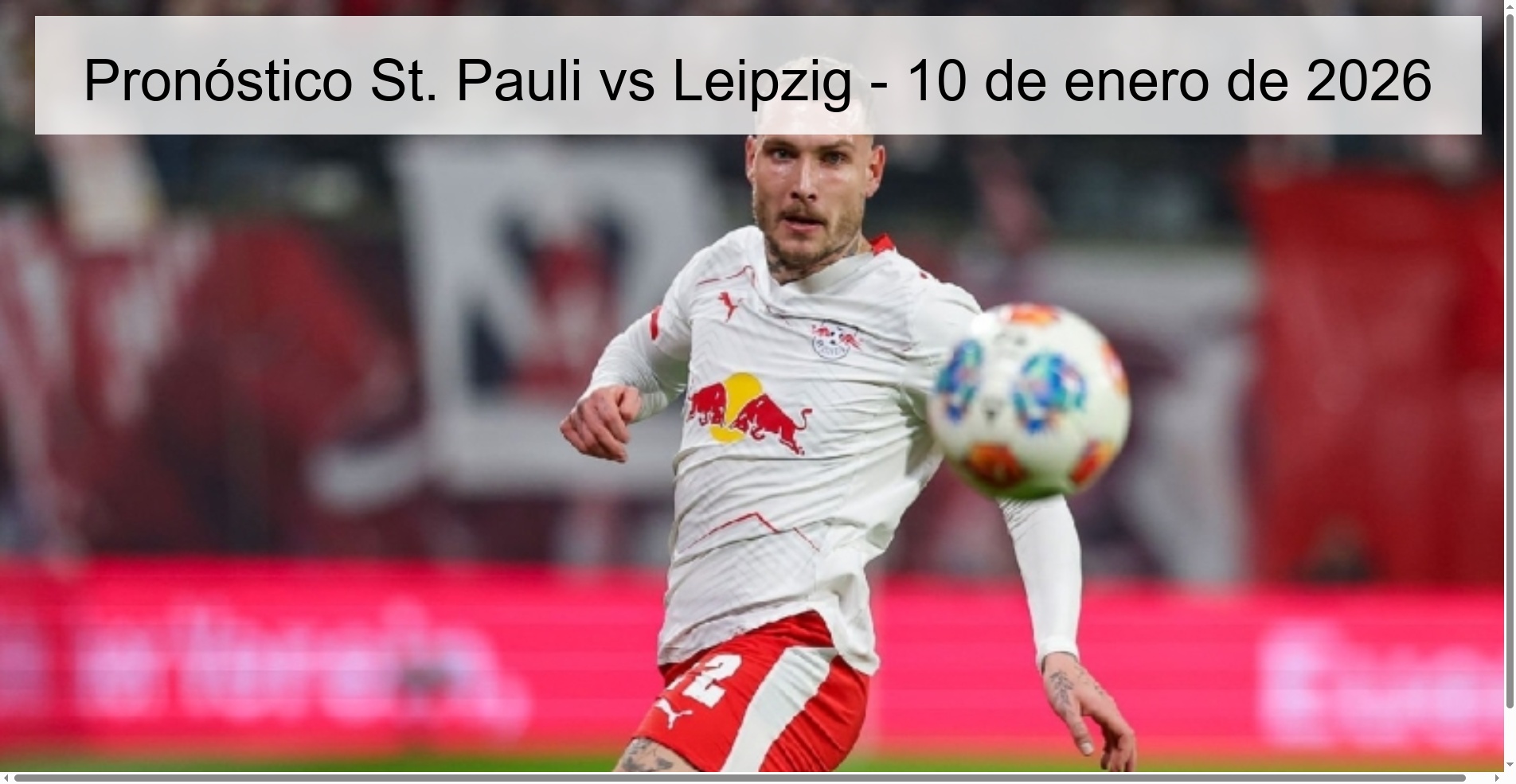 Pronóstico St. Pauli vs Leipzig - 10 de enero de 2026