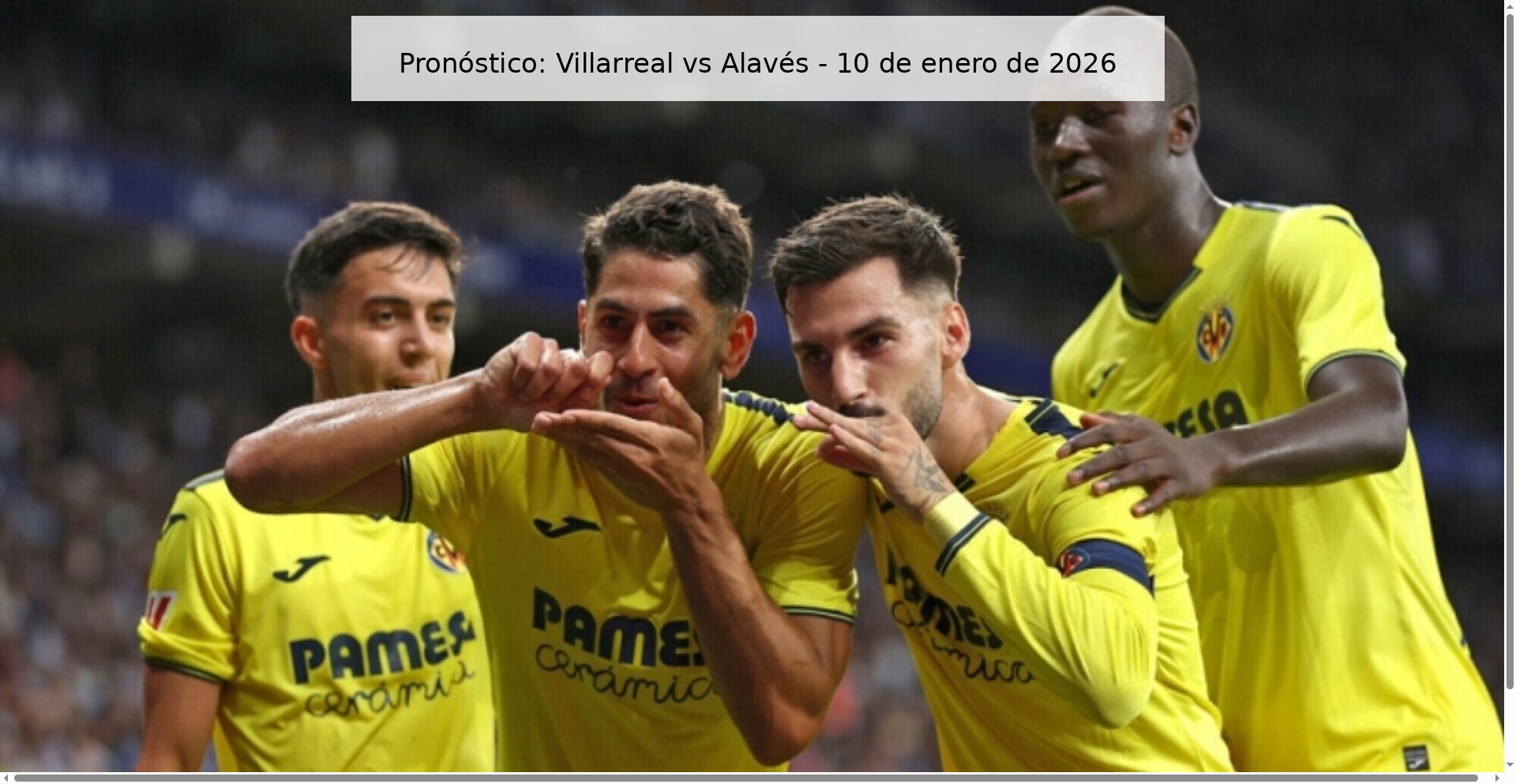Prediction: Villarreal vs Alavés - January 10, 2026