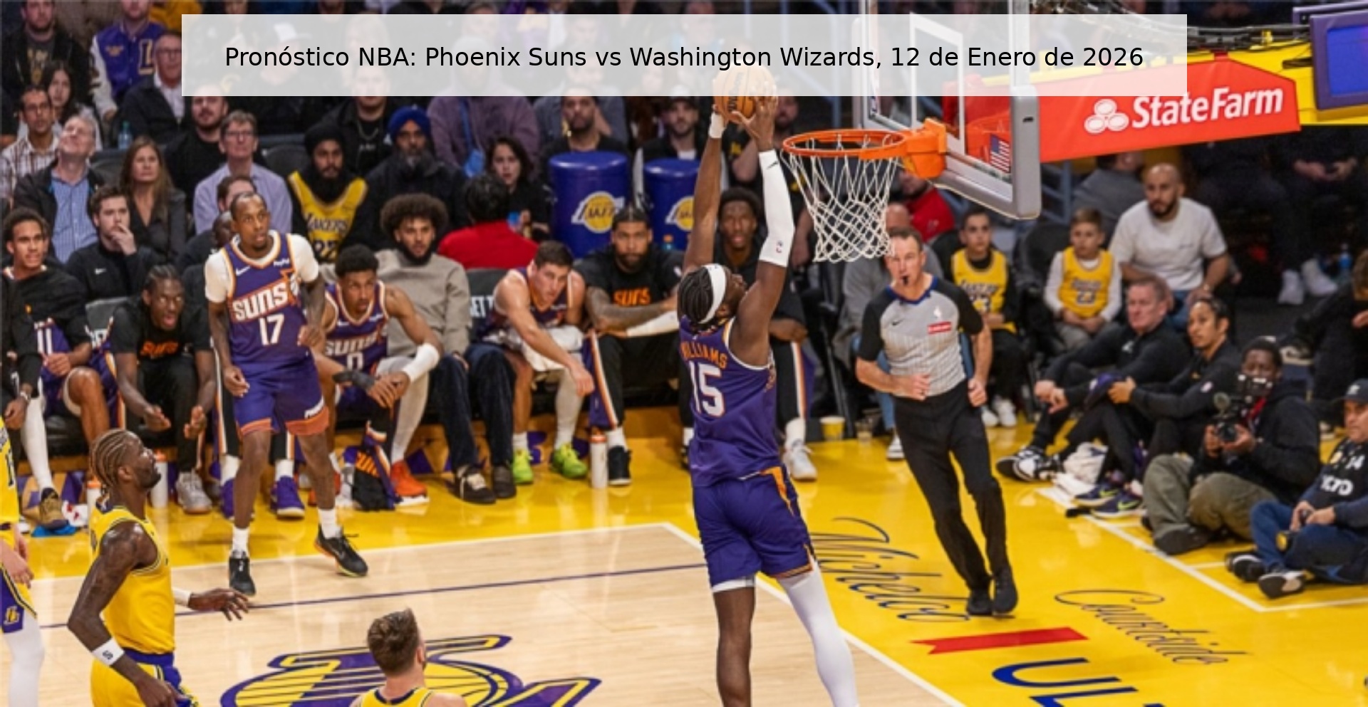 Pronóstico NBA: Phoenix Suns vs Washington Wizards, 12 de Enero de 2026