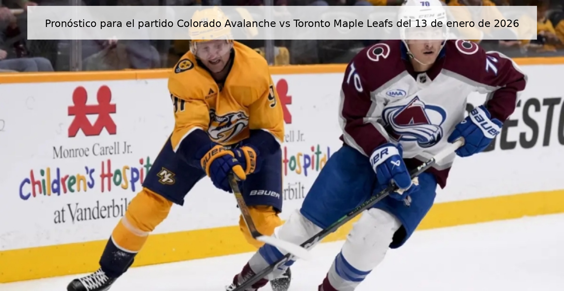 Pronóstico para el partido Colorado Avalanche vs Toronto Maple Leafs del 13 de enero de 2026