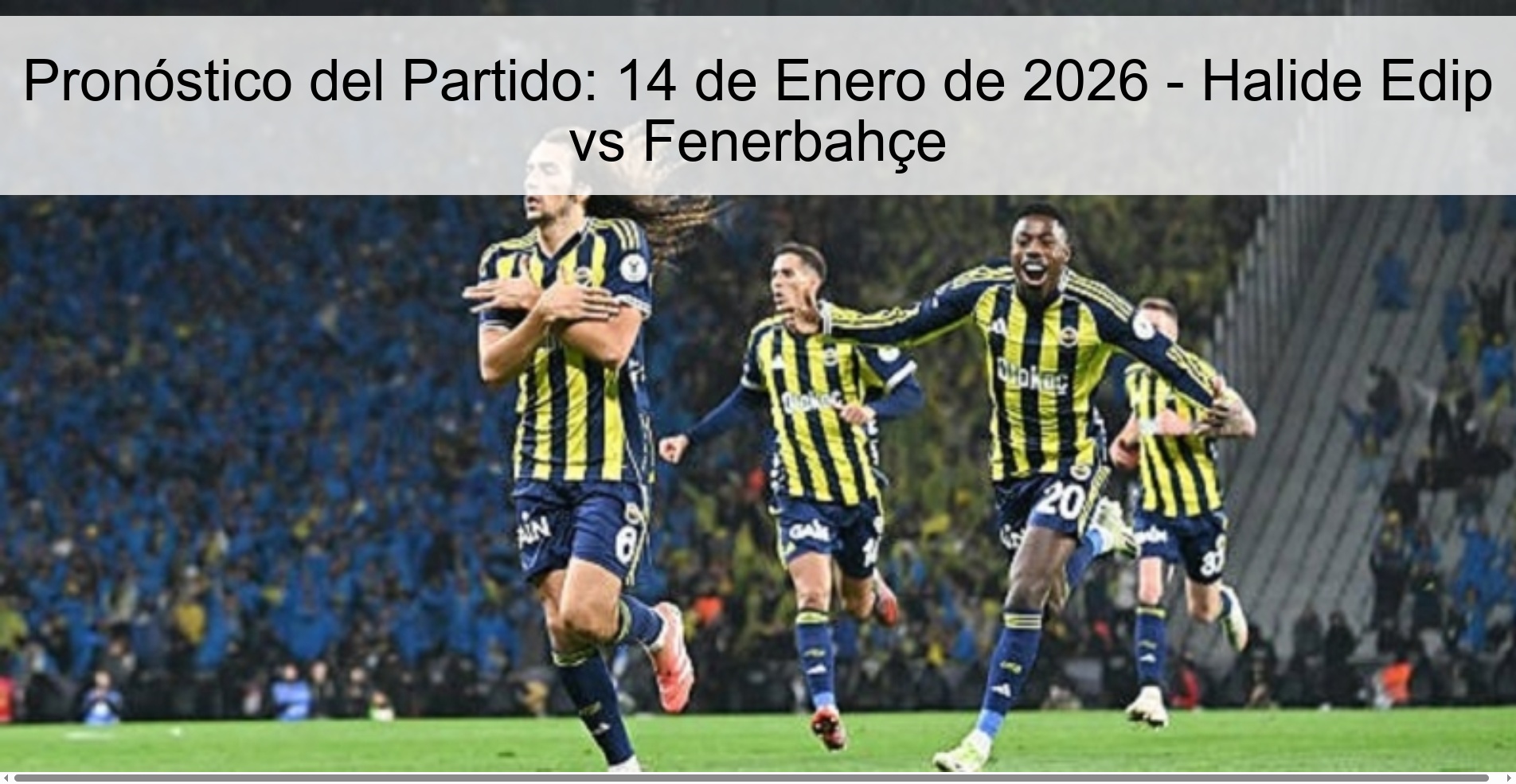Match Prediction: January 14, 2026 - Halide Edip vs Fenerbahçe