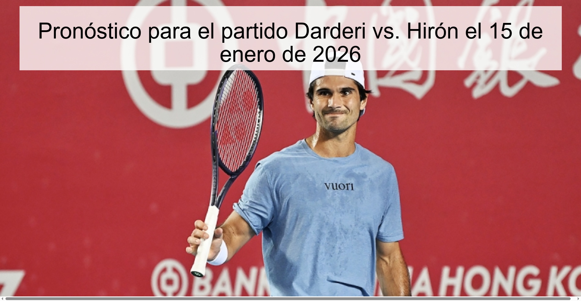 Prediction for the match Darderi vs. Hiron on January 15, 2026