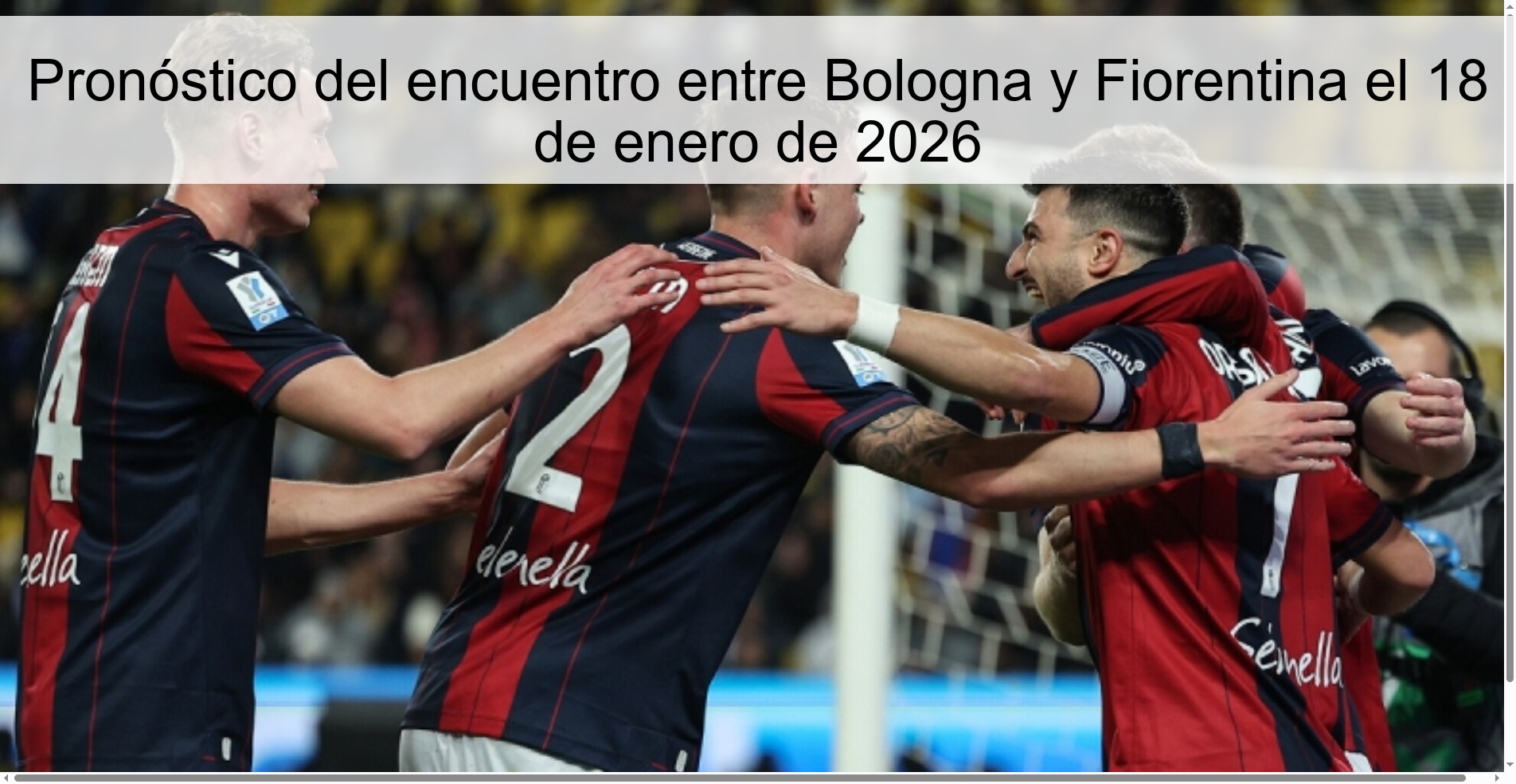 Prediction of the meeting between Bologna and Fiorentina on January 18, 2026