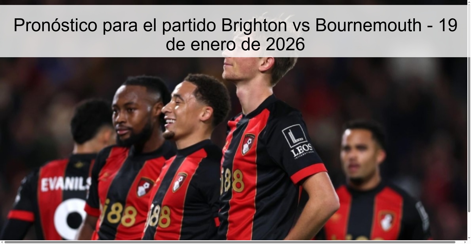 Prediction for the match Brighton vs Bournemouth - January 19, 2026