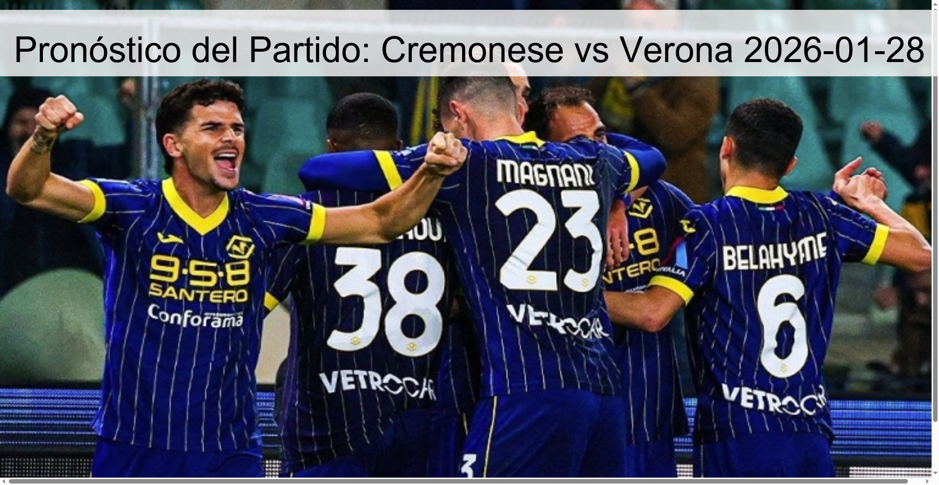 Match Prediction: Cremonese vs Verona 2026-01-28